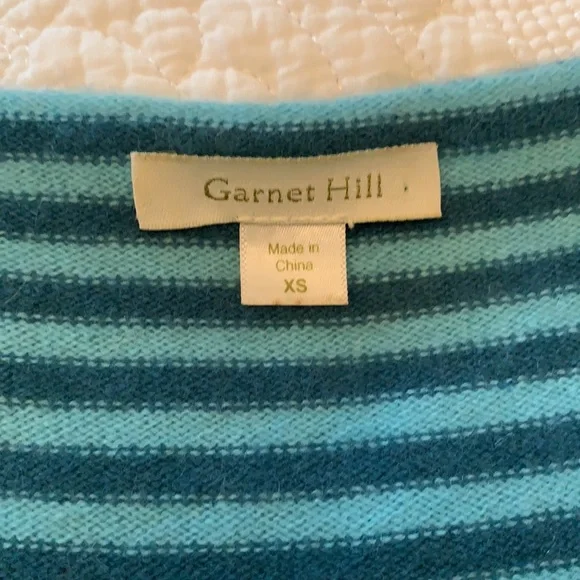 Garnet Hill cashmere striped sweater - Picture 5 of 5